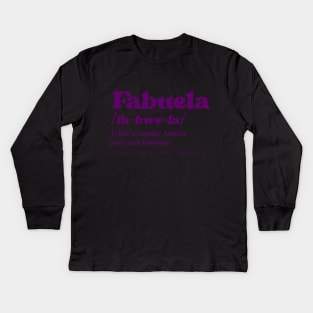 fabuela abuela grandma grandmother granny Kids Long Sleeve T-Shirt